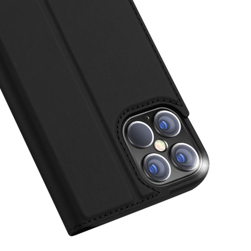 Folio-hoesje voor iPhone 12 Pro Max Donkerblauw Zwart Dux Ducis Pro Serie Skin