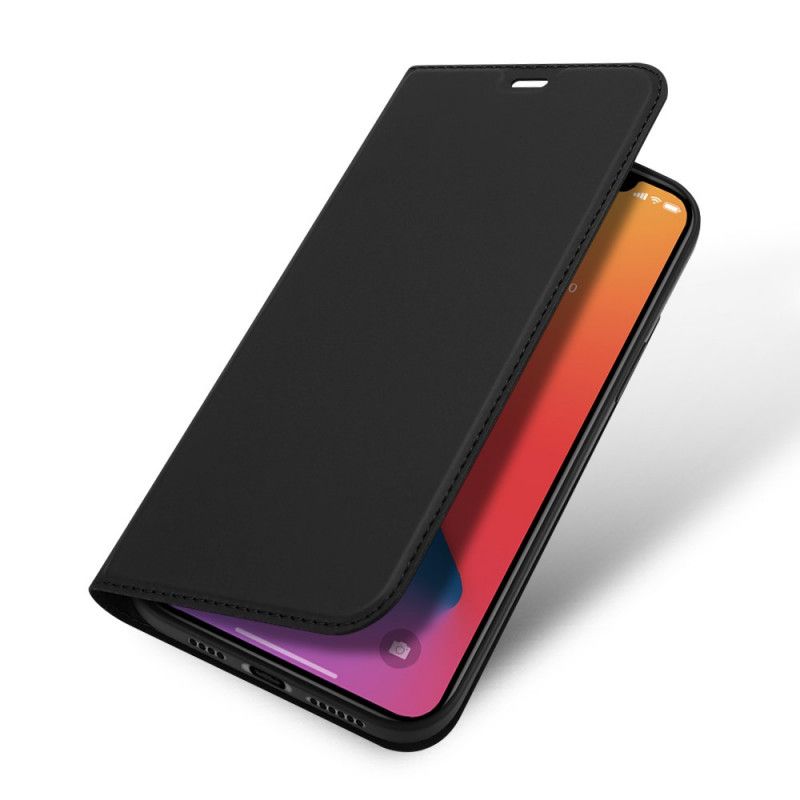 Folio-hoesje voor iPhone 12 Pro Max Donkerblauw Zwart Dux Ducis Pro Serie Skin