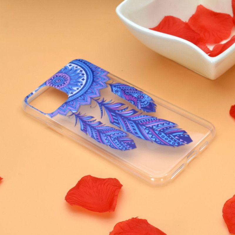 Hoesje iPhone 12 Pro Max Blauwe Veren Dromenvanger