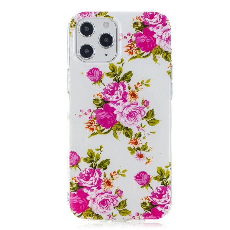 Hoesje iPhone 12 Pro Max Fluorescerende Vrijheidsbloemen