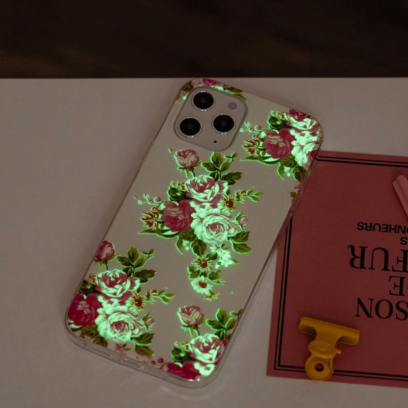 Hoesje iPhone 12 Pro Max Fluorescerende Vrijheidsbloemen