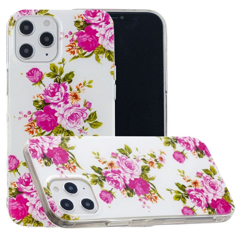 Hoesje iPhone 12 Pro Max Fluorescerende Vrijheidsbloemen