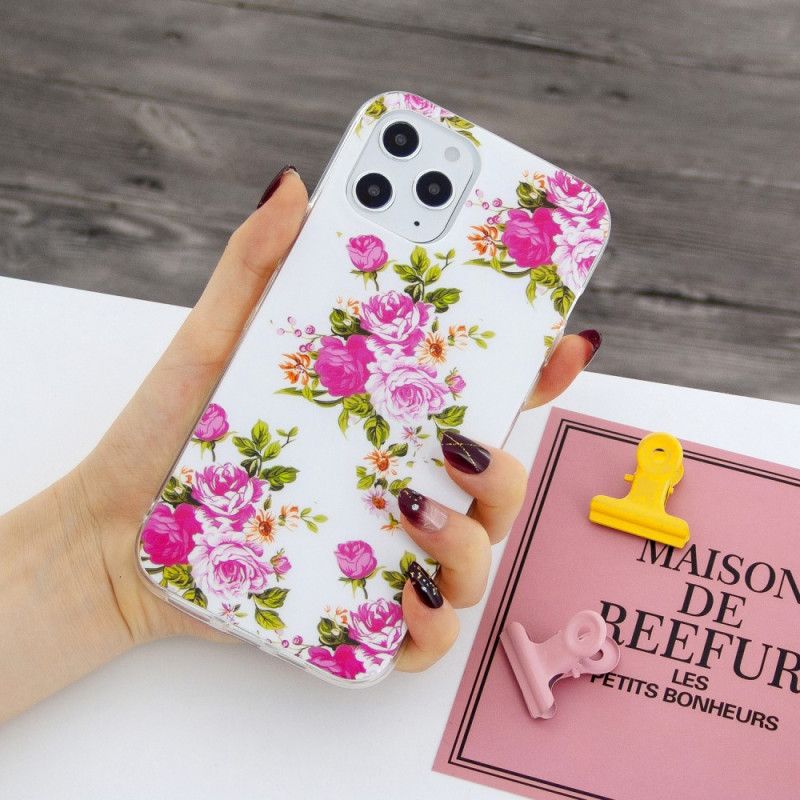 Hoesje iPhone 12 Pro Max Fluorescerende Vrijheidsbloemen