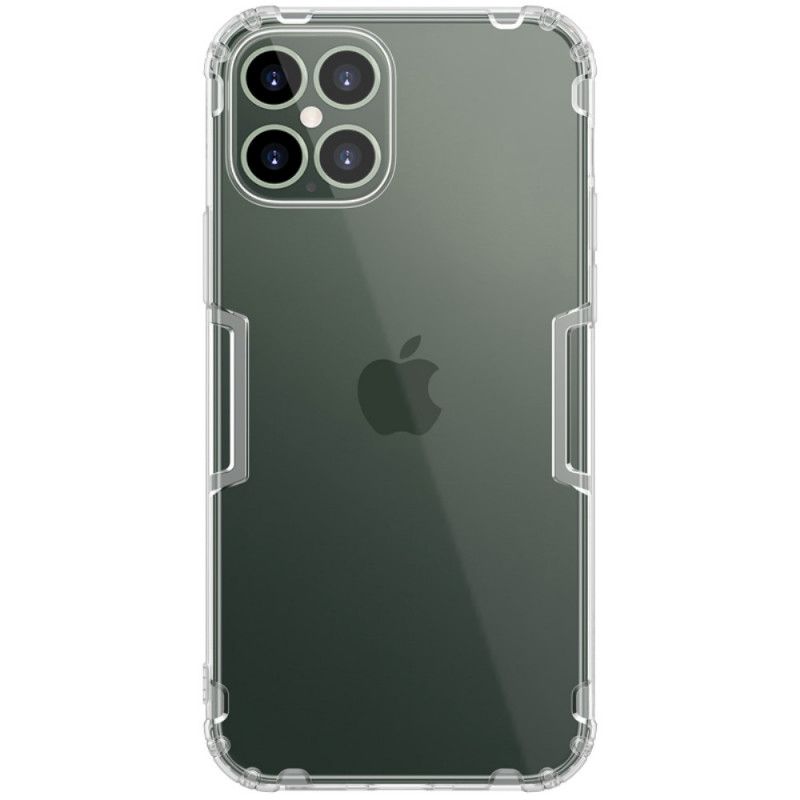 Hoesje iPhone 12 Pro Max Grijs Wit Natuurlijk Transparant Nillkin