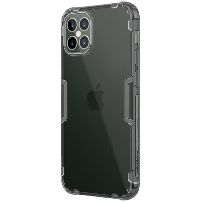 Hoesje iPhone 12 Pro Max Grijs Wit Natuurlijk Transparant Nillkin