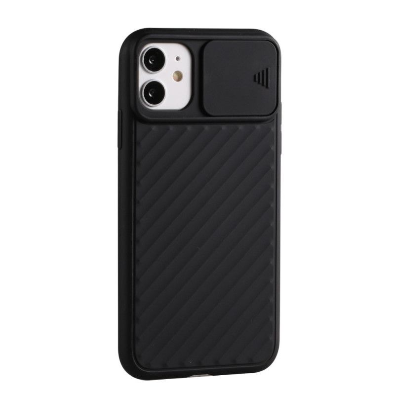 Hoesje iPhone 12 Pro Max Rood Zwart Verwijderbare Siliconen Lensbeschermer