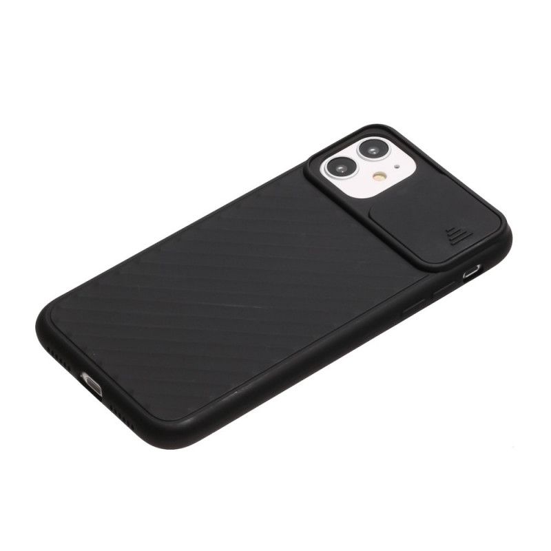 Hoesje iPhone 12 Pro Max Rood Zwart Verwijderbare Siliconen Lensbeschermer