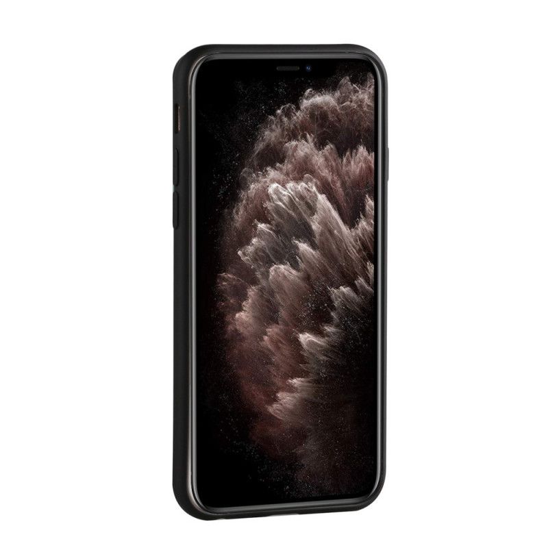 Hoesje iPhone 12 Pro Max Rood Zwart Verwijderbare Siliconen Lensbeschermer