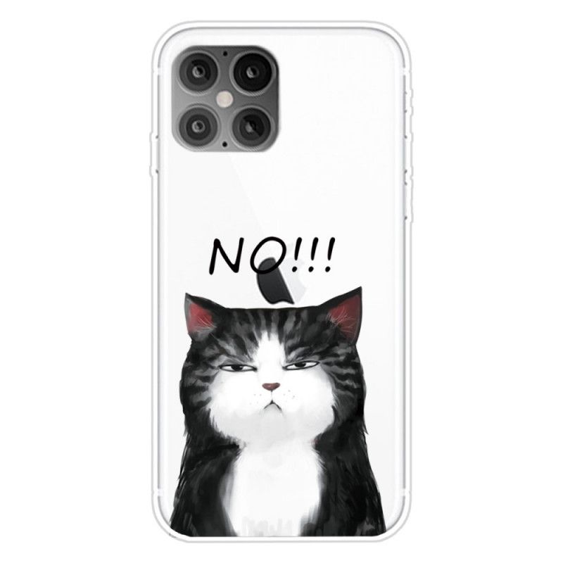 Hoesje iPhone 12 Pro Max Telefoonhoesje De Kat Die Nee Zegt