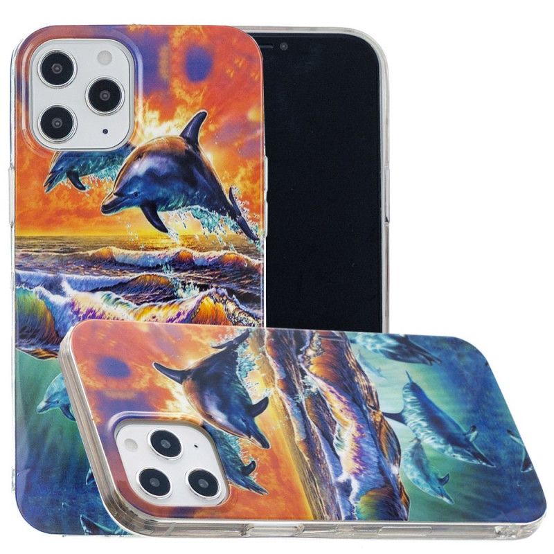 Hoesje iPhone 12 Pro Max Telefoonhoesje Dolfijnen In Het Wild