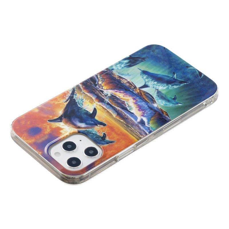 Hoesje iPhone 12 Pro Max Telefoonhoesje Dolfijnen In Het Wild