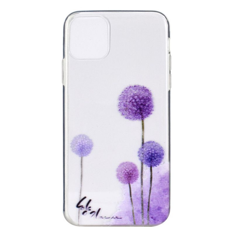 Hoesje iPhone 12 Pro Max Transparant Gekleurde Paardebloemen