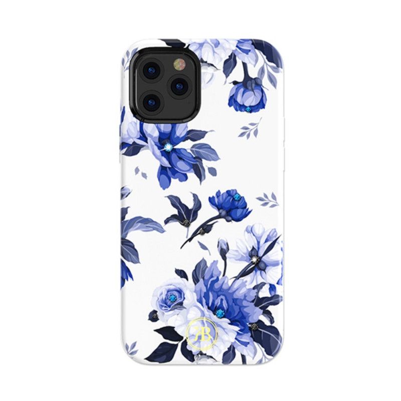 Hoesje iPhone 12 Pro Max Wit Zwart Kingxbar Bloemen