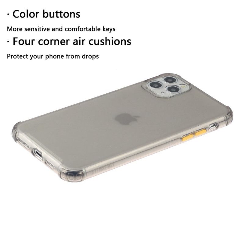 Hoesje voor iPhone 12 Pro Max Rood Zwart Gekleurde Versterkte Hoeken