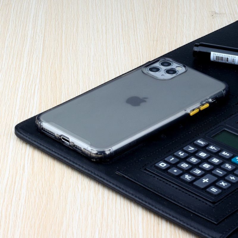 Hoesje voor iPhone 12 Pro Max Rood Zwart Gekleurde Versterkte Hoeken
