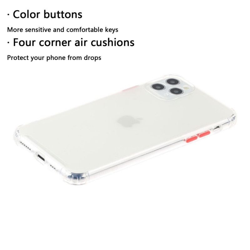 Hoesje voor iPhone 12 Pro Max Rood Zwart Gekleurde Versterkte Hoeken