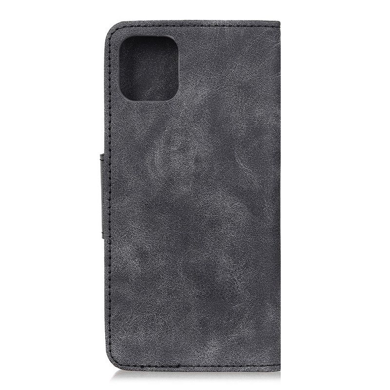 Leren Hoesje iPhone 12 Pro Max Koffie Zwart Vintage Splitleer