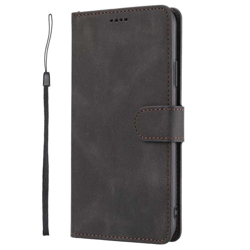 Leren Hoesje voor iPhone 12 Pro Max Rood Zwart Klassieke Retro Leerstijl