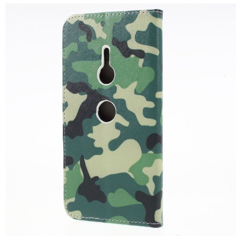 Cover Folio-hoesje Sony Xperia XZ3 Telefoonhoesje Militaire Camouflage