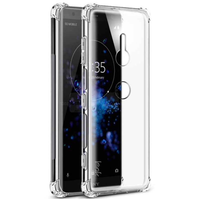 Hoesje voor Sony Xperia XZ3 Transparant Grijs Imak Huidgevoel