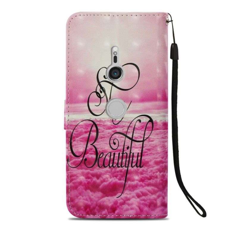 Leren Hoesje Sony Xperia XZ3 Telefoonhoesje Blijf Mooi 3D