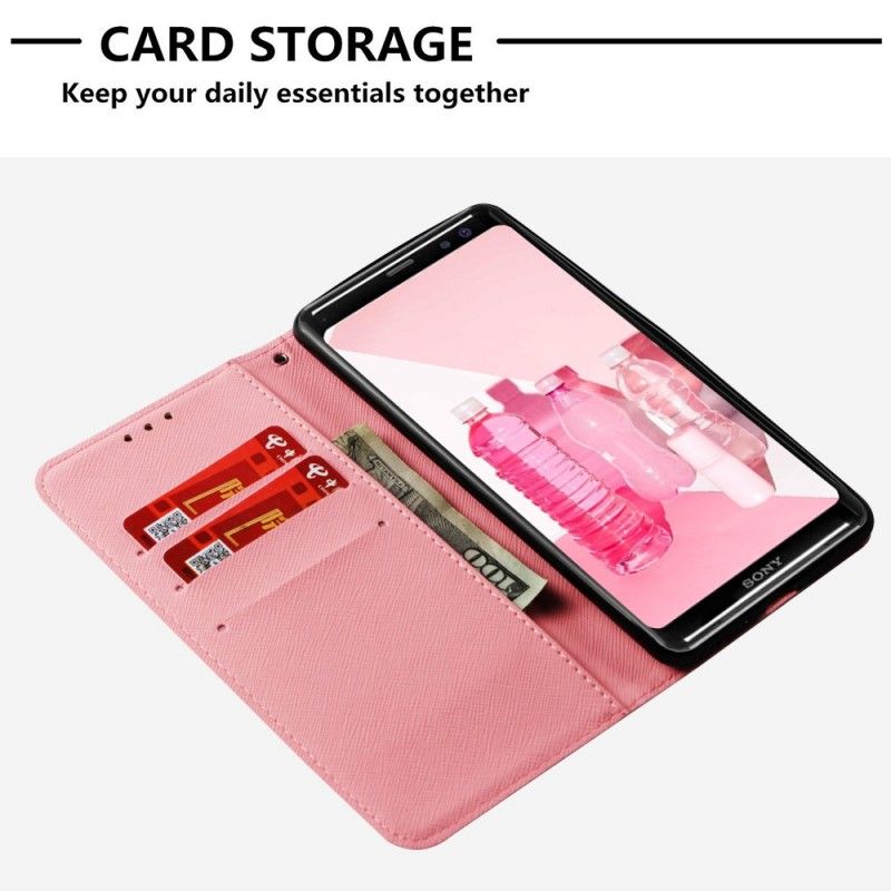 Leren Hoesje Sony Xperia XZ3 Telefoonhoesje Blijf Mooi 3D