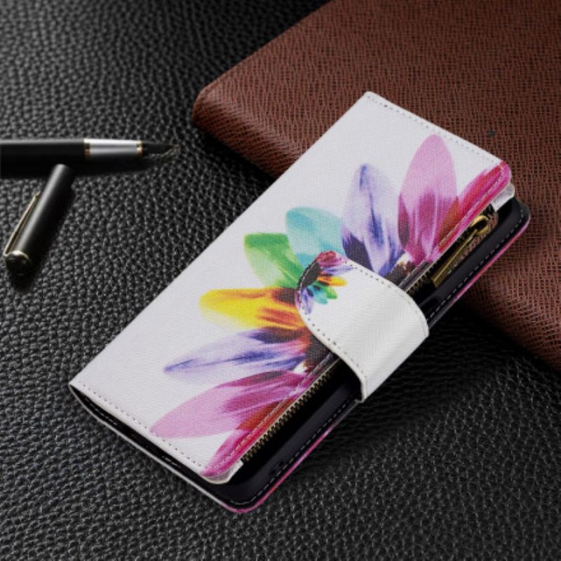 Bescherming Hoesje Oppo A54 5g / A74 5g Bloemzak Met Rits