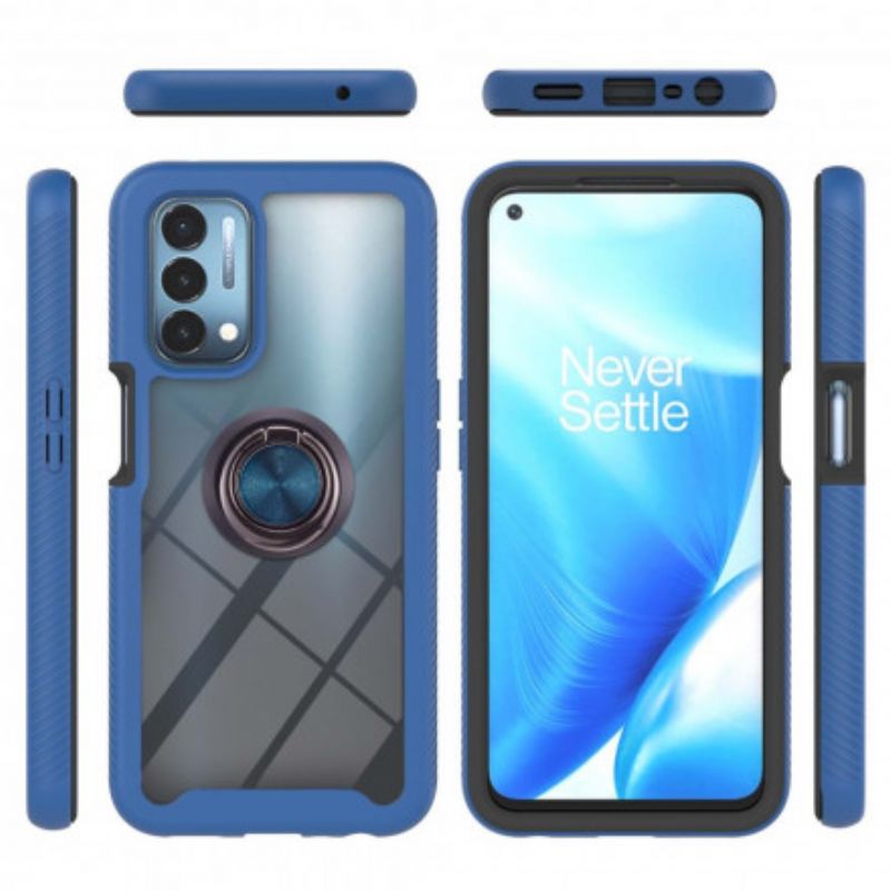Cover Hoesje Oppo A54 5g / A74 5g Telefoonhoesje Hybride Afgeschuinde Randen Met Ring