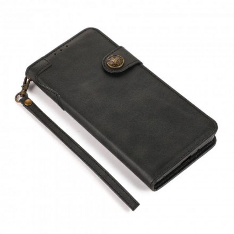 Flip Case Leren Oppo A54 5g / A74 5g Kunstleer Knoop Khazneh