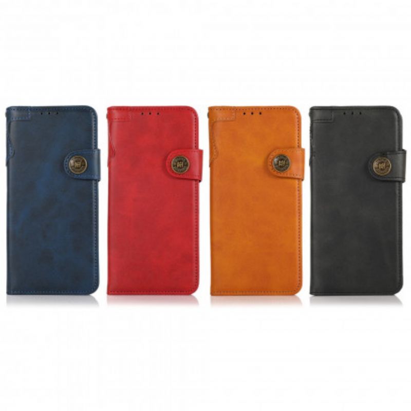 Flip Case Leren Oppo A54 5g / A74 5g Kunstleer Knoop Khazneh