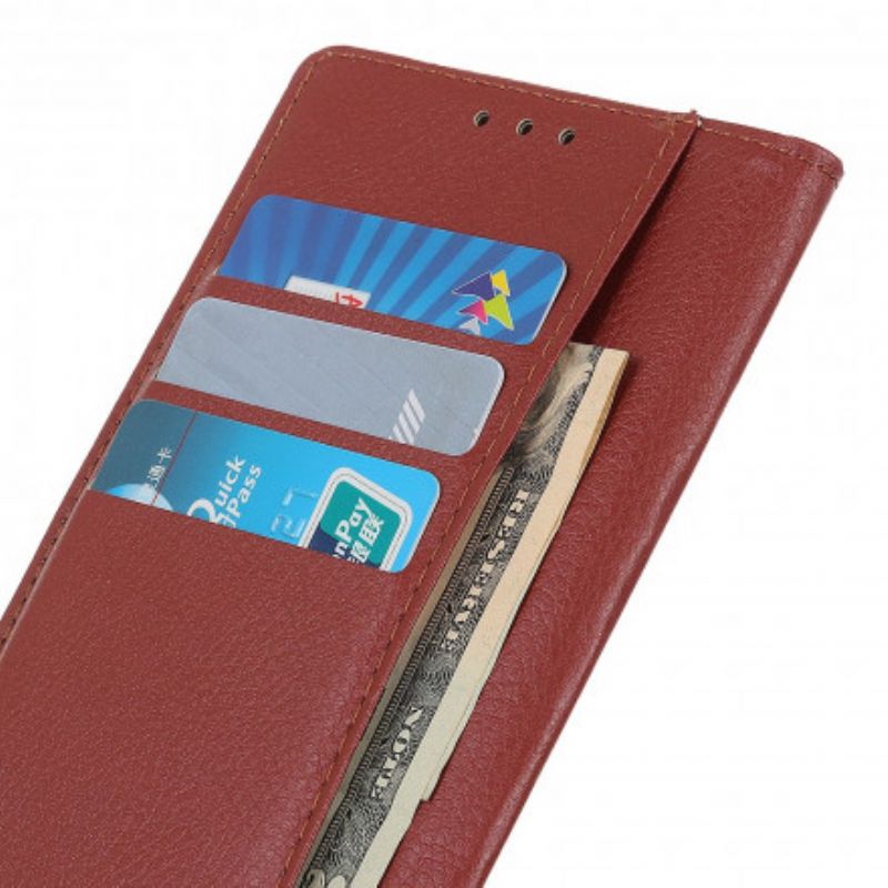 Flip Case Leren Oppo A54 5g / A74 5g Lychee Kunstleer