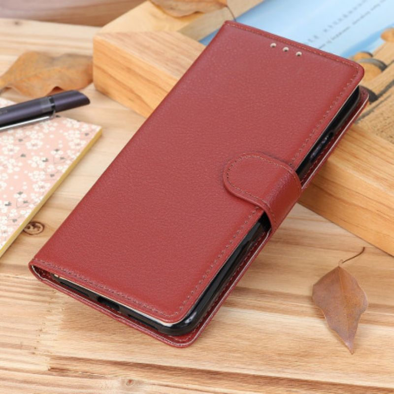 Flip Case Leren Oppo A54 5g / A74 5g Lychee Kunstleer