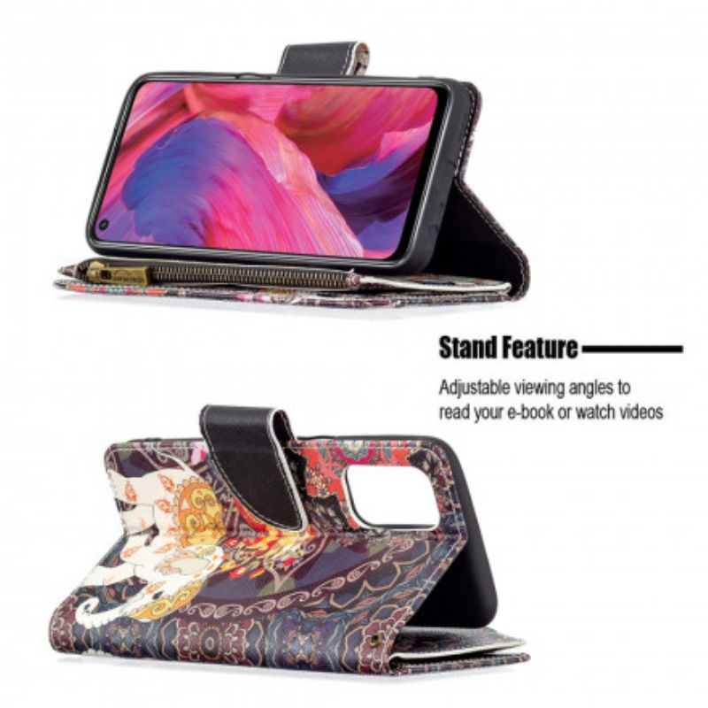 Folio-hoesje Oppo A54 5g / A74 5g Telefoonhoesje Olifant Zak Met Rits