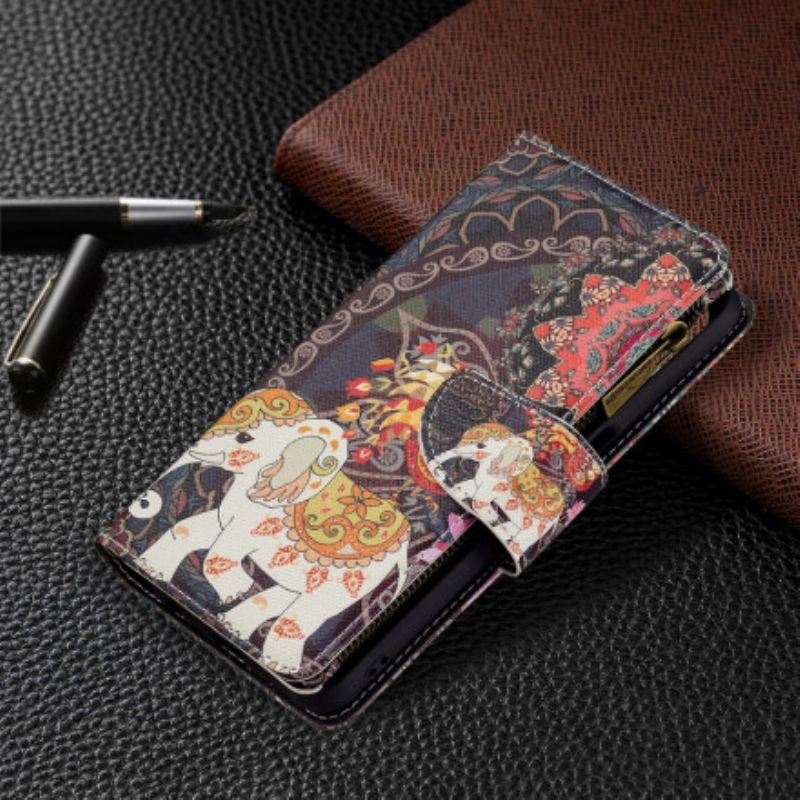 Folio-hoesje Oppo A54 5g / A74 5g Telefoonhoesje Olifant Zak Met Rits