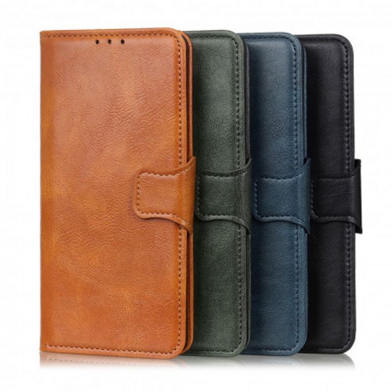 Folio-hoesje Oppo A54 5g / A74 5g Telefoonhoesje Omkeerbare Sluiting Met Leereffect