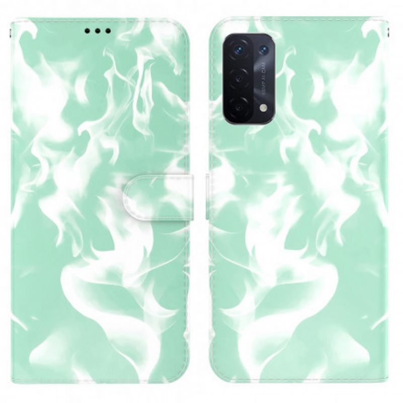 Leren Hoesje Oppo A54 5g / A74 5g Abstract Patroon Bescherming Hoesje