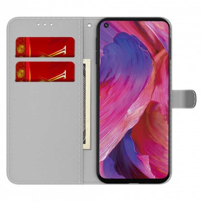 Leren Hoesje Oppo A54 5g / A74 5g Abstract Patroon Bescherming Hoesje