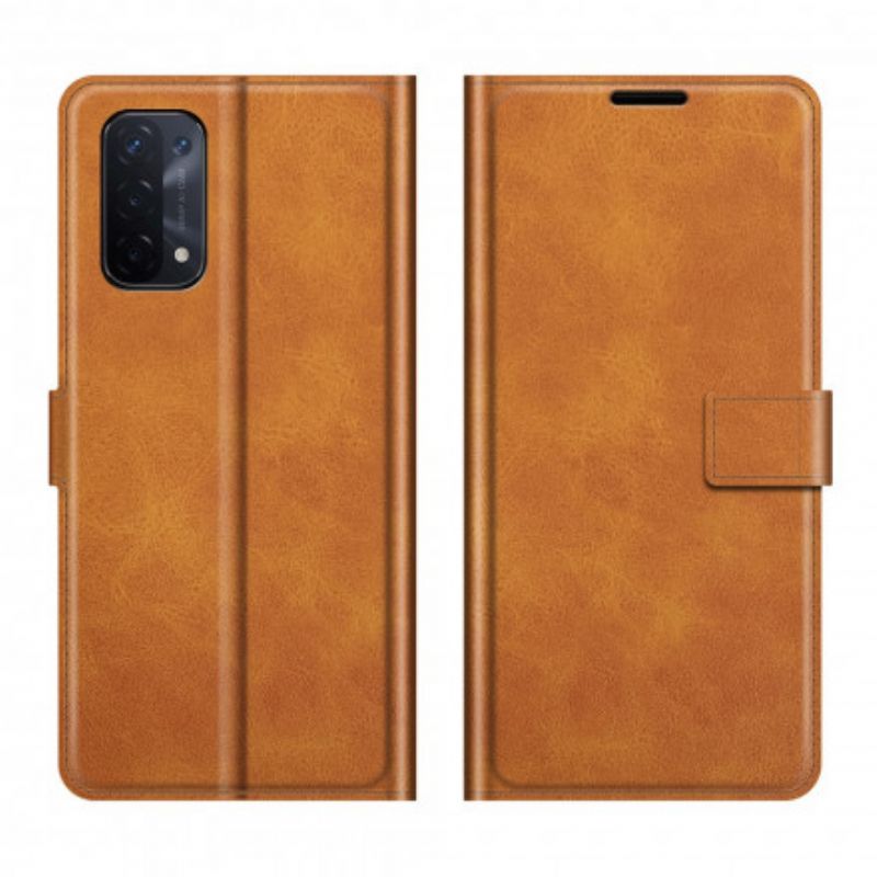 Leren Hoesje Voor Oppo A54 5g / A74 5g Klassieke Retro Lederen Stijl