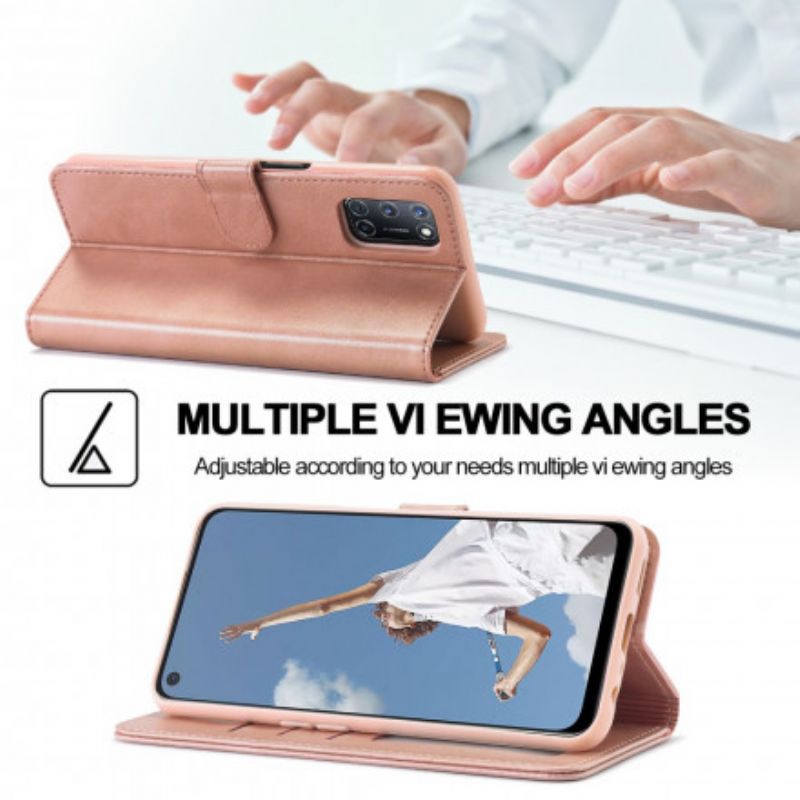 Leren Hoesje Voor Oppo A54 5g / A74 5g Lc.imeeke Leereffect