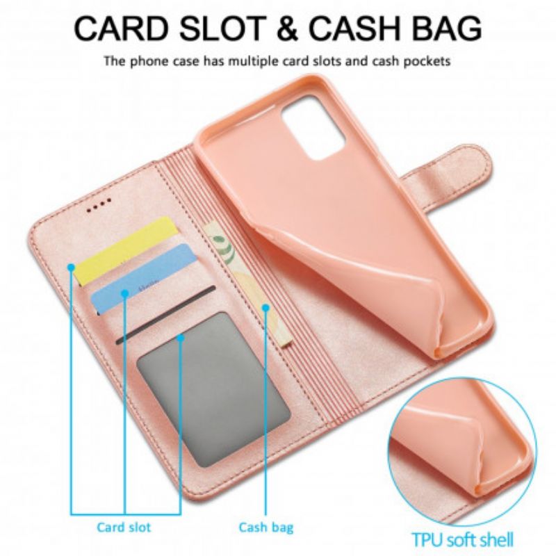 Leren Hoesje Voor Oppo A54 5g / A74 5g Lc.imeeke Leereffect