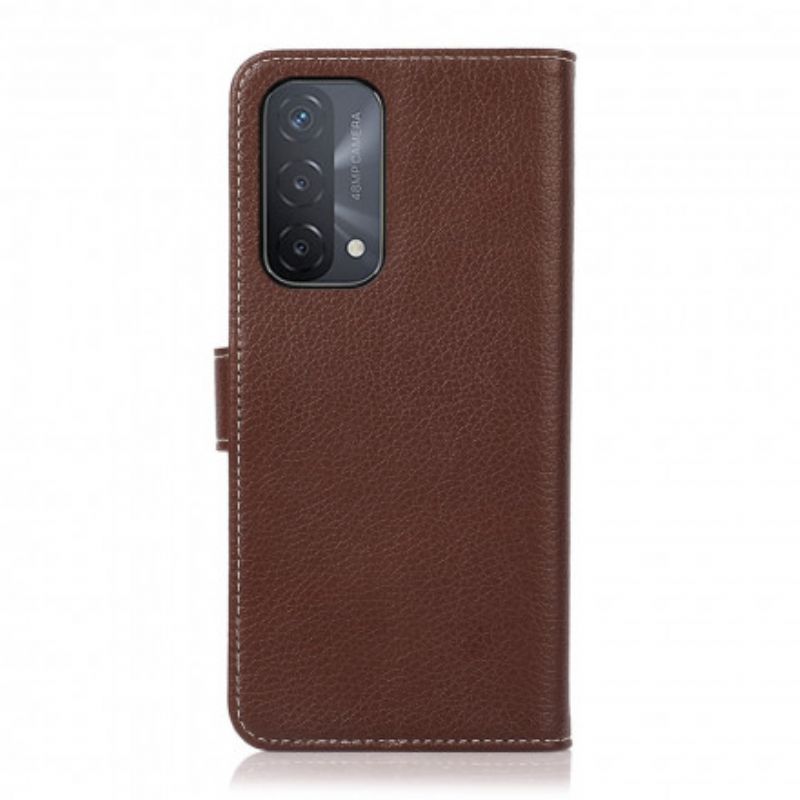 Leren Hoesje Voor Oppo A54 5g / A74 5g Lychee-textuur