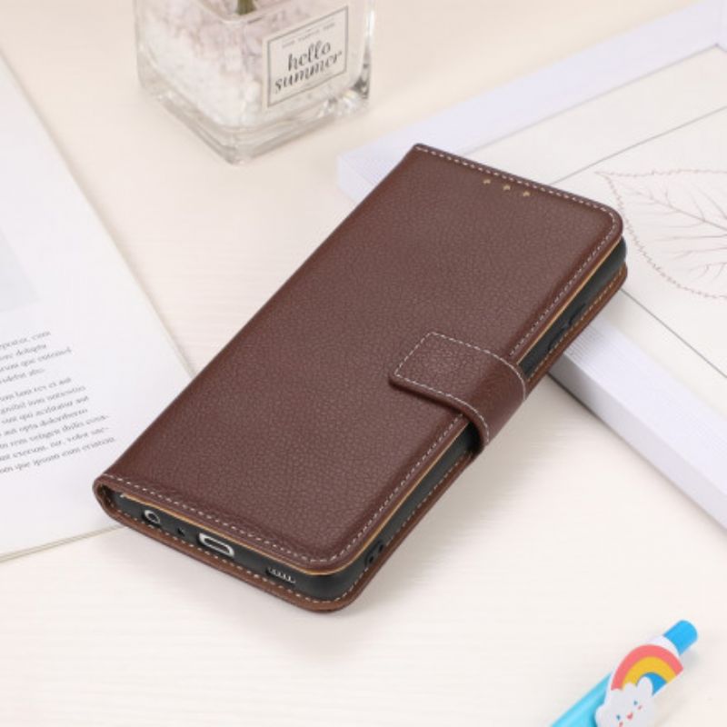 Leren Hoesje Voor Oppo A54 5g / A74 5g Lychee-textuur