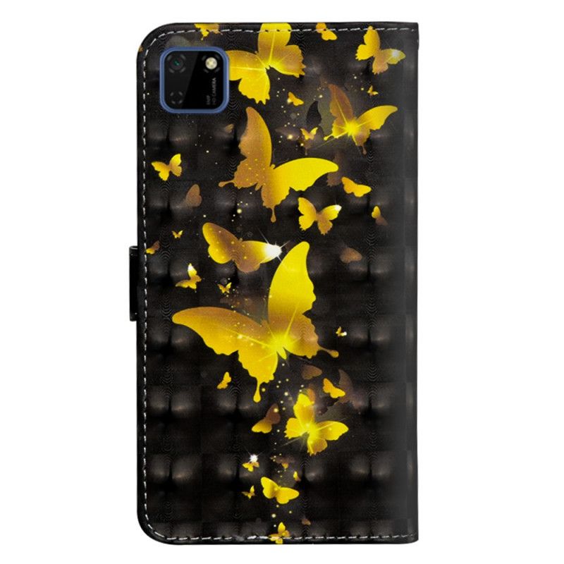 Bescherming Hoesje Huawei Y5p Telefoonhoesje Gele Vlinders