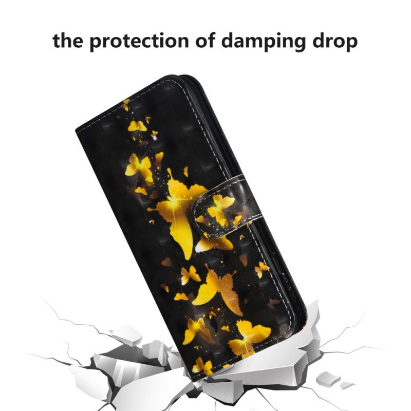 Bescherming Hoesje Huawei Y5p Telefoonhoesje Gele Vlinders