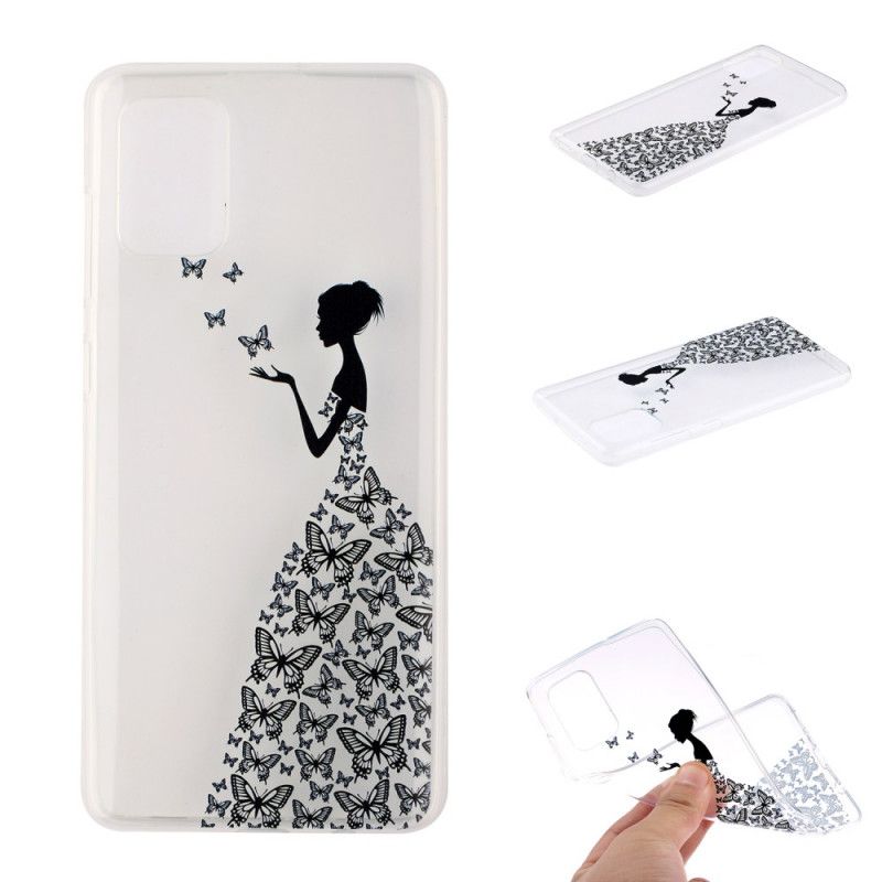 Case Hoesje Huawei Y5p Telefoonhoesje Transparante Vlinderjurk