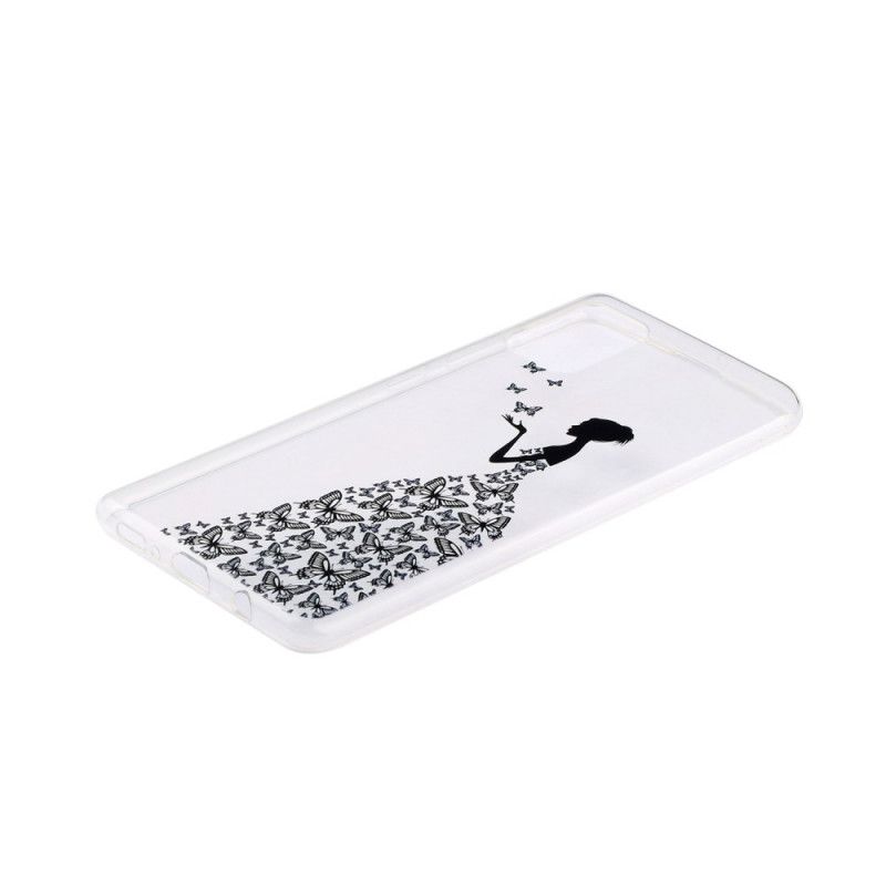 Case Hoesje Huawei Y5p Telefoonhoesje Transparante Vlinderjurk