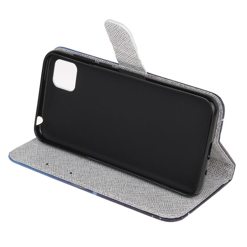 Cover Folio-hoesje Huawei Y5p Telefoonhoesje Diamanten Vlinders Met String
