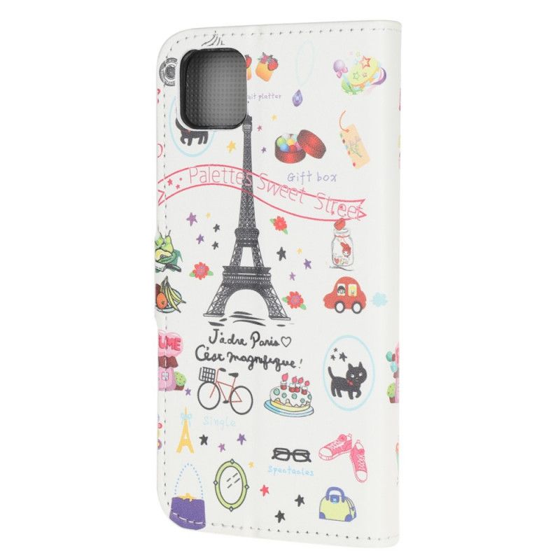 Cover Folio-hoesje Huawei Y5p Telefoonhoesje Ik Hou Van Parijs