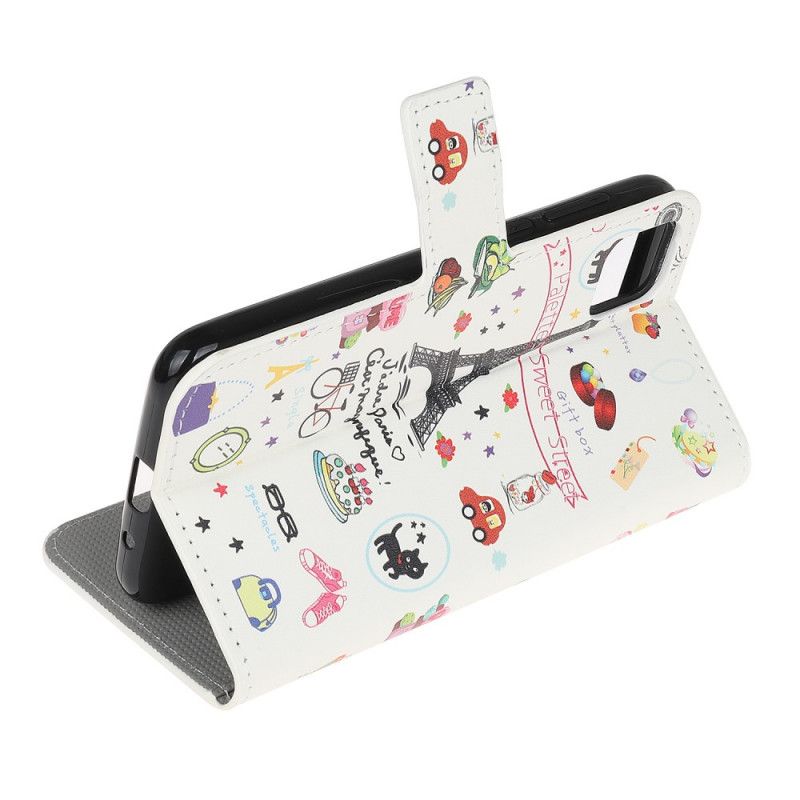 Cover Folio-hoesje Huawei Y5p Telefoonhoesje Ik Hou Van Parijs