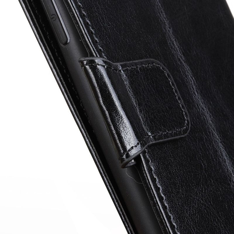 Cover Folio-hoesje Huawei Y5p Zwart Telefoonhoesje Glanzend Kunstleer